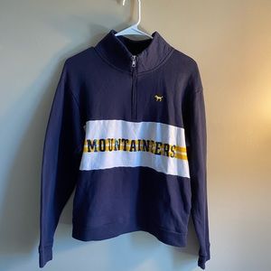 WVU Mountaineers VS Pink Quarter Zip Sweatshirt